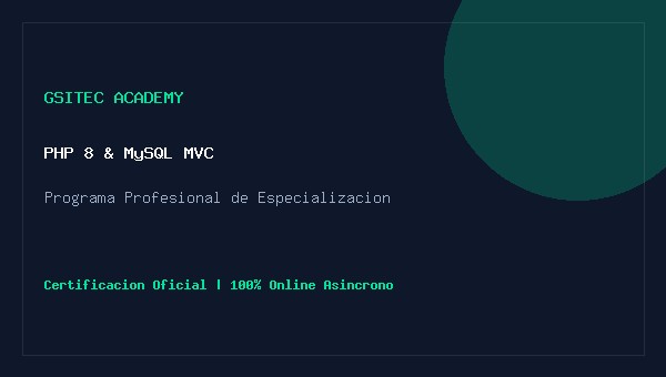 Fullstack Master: PHP 8, MySQL, REST API y JavaScript Moderno